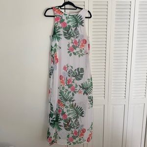 Vince Camuto white floral print dress